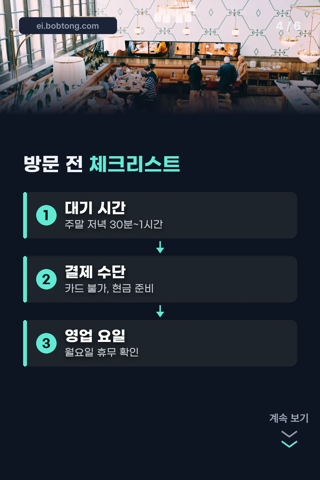방문 전 체크리스트
